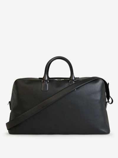 Shop Santoni Leather Travel Bag In Negre