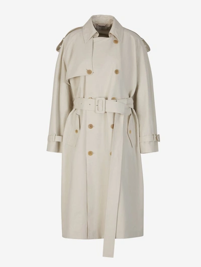 Shop The Row Cotton And Wool Coat In Crema