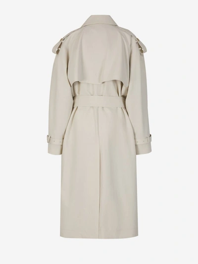 Shop The Row Cotton And Wool Coat In Crema