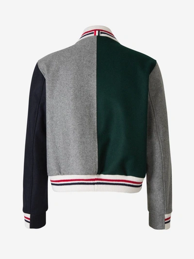 Shop Thom Browne Brooches Bomber Jacket In Multicolor