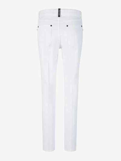 Shop Tom Ford Belt Cotton Jeans In Blanc