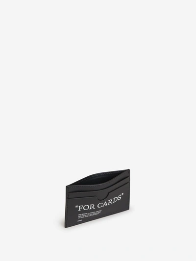 Shop Off-white Quote Bookish Card Holder In Negre