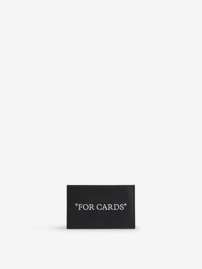 Shop Off-white Quote Bookish Card Holder In Negre
