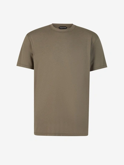 Shop Tom Ford Plain T-shirt In Verd Militar