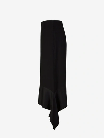 Shop Totême Asymmetrical Midi Skirt In Negre