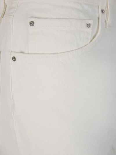 Shop Totême Straight Cotton Jeans In Blanc
