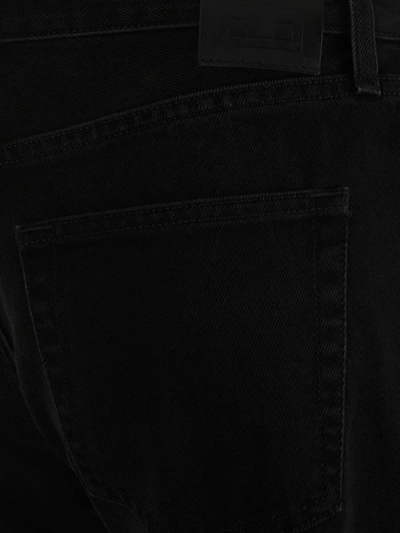 Shop Totême Stitching Denim Pants In Negre
