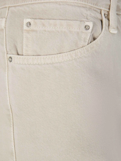 Shop Totême Straight Cotton Jeans In Beix