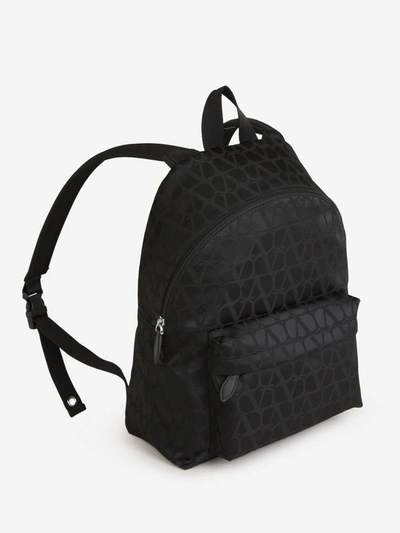 Shop Valentino Garavani Toile Iconographe Backpack In Negre