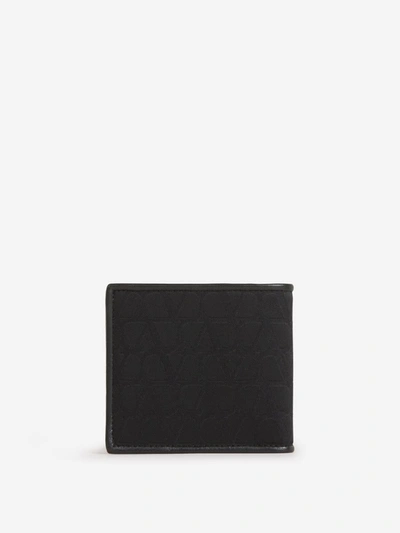 Shop Valentino Garavani Toile Iconographe Wallet In Negre