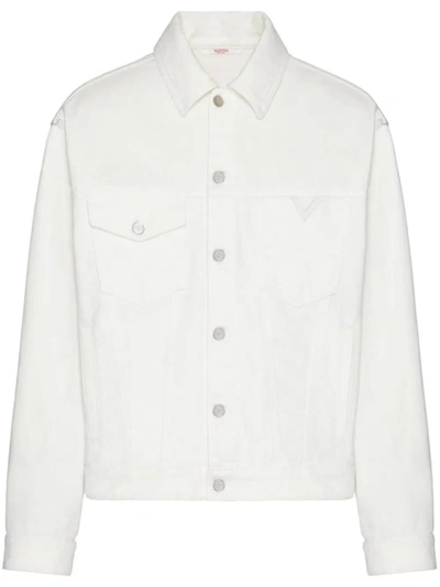 Shop Valentino Jackets In Ivory