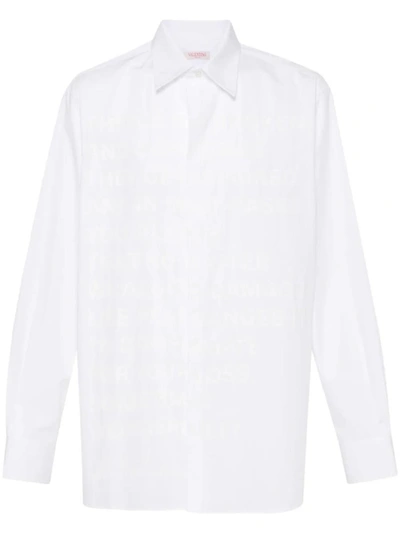 Shop Valentino Shirts In White