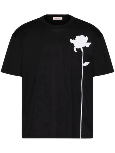 Shop Valentino T-shirts And Polos In Black