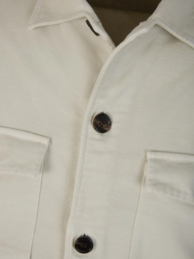 Shop Vincenzo Di Ruggiero Cervinia Cotton Overshirt In Beix