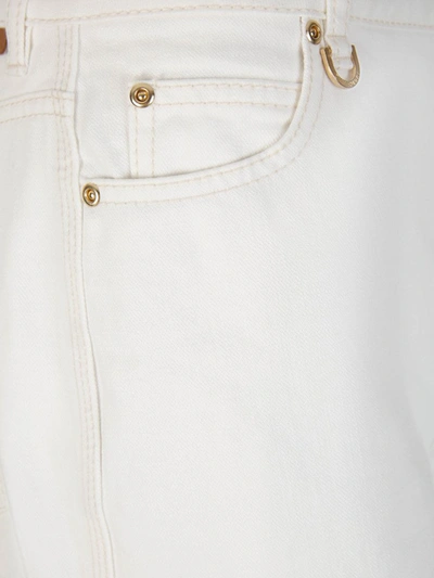 Shop Zimmermann Cotton Flared Jeans In Blanc