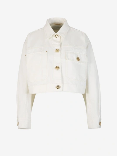 Shop Zimmermann Short Denim Jacket In Beix