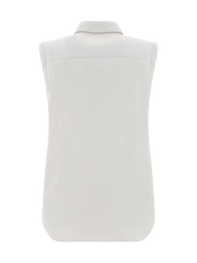 Brunello Cucinelli Stretch-cotton Poplin Monili Shirt In Warm White