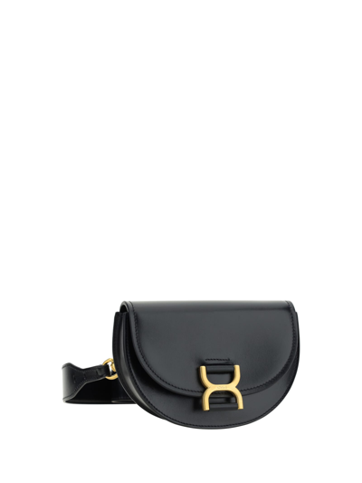 Shop Chloé Mini Mercie Shoulder Bag In Black