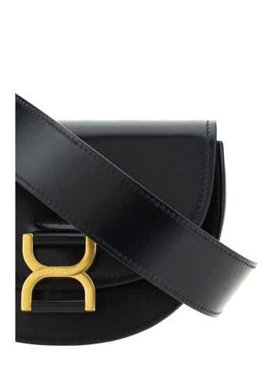 Shop Chloé Mini Mercie Shoulder Bag In Black