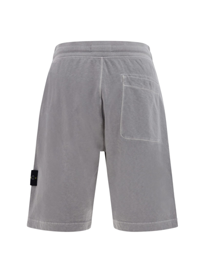 Shop Stone Island Shorts In Polvere