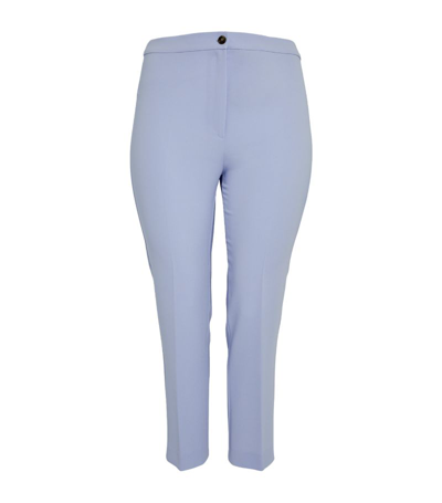 Shop Marina Rinaldi Tapered Tailored Trousers In Blue