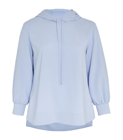 Shop Marina Rinaldi Long-sleeve Hoodie In Blue
