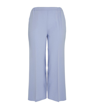 Shop Marina Rinaldi Wide-leg Tailored Trousers In Blue