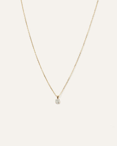 Shop Quince Women's 14k Gold Natural Diamond Solitaire Necklace In Yellow Gold