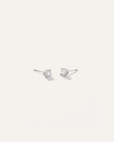 Shop Quince Women's 14k Gold Natural Diamond Solitaire Studs In White Gold