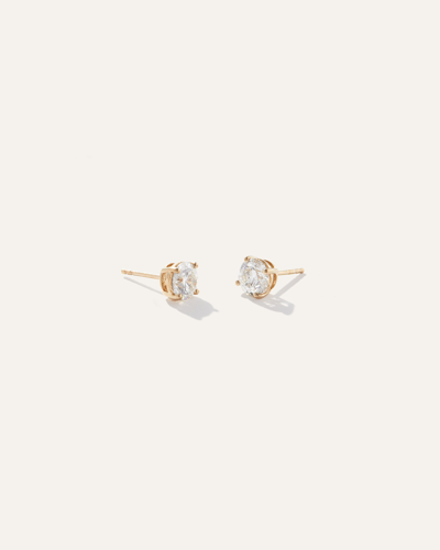 Shop Quince Women's 14k Gold Natural Diamond Solitaire Studs In Yellow Gold