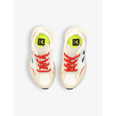 Shop Veja Boys Cream Comb Kids Canary Logo-embroidered Woven Low-top Trainers 6-9 Years