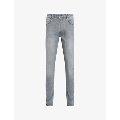 Shop Allsaints Cigarette Skinny-leg Stretch-denim Jeans In Grey