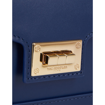 Shop The Kooples Women's Navy Emily Small Leather Cross-body Bag