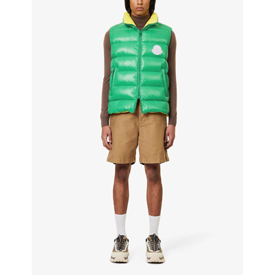 Shop Moncler Parke Brand-patch Regular-fit Shell-down Gilet In Green