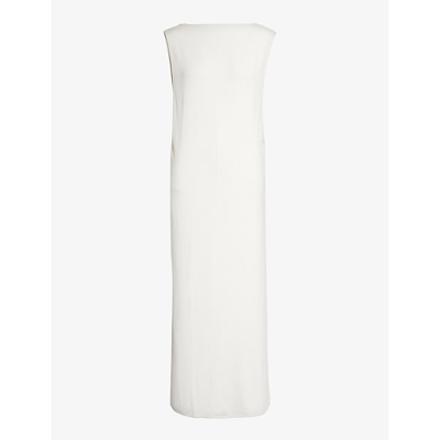 Shop Jacquemus Capa Stretch-woven Maxi Dress In White