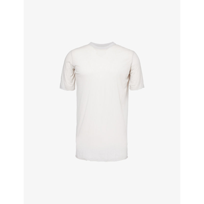 Shop Boris Bidjan Saberi Men's Light Grey Exposed-seam Raw-trim Cotton And Cashmere-blend T-shirt