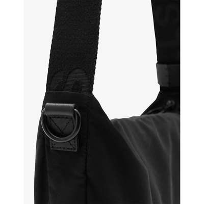 Shop Allsaints Black Koy Recycled-polyester Cross-body Sling Bag