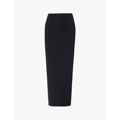 Shop Miaou Women's Black Chiara Slim-fit Stretch-woven Maxi Skirt