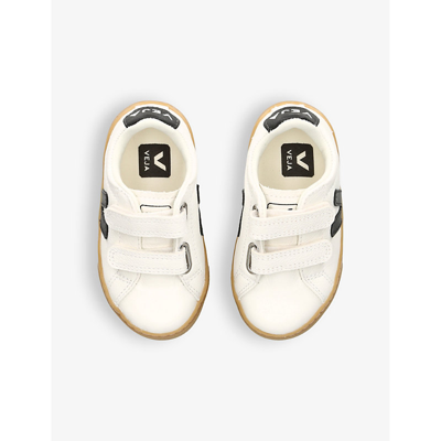 Veja Esplar Logo-embroidered Leather Low-top Trainers 2-5 Years In White/blk