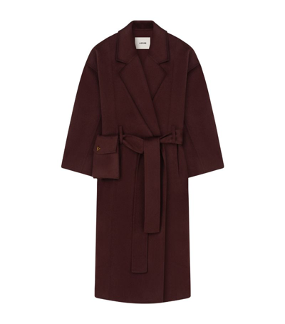 Shop Aeron Wool-silk Hutton Wrap Coat In Multi
