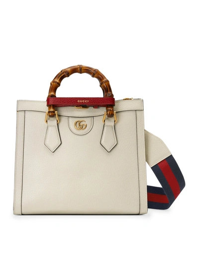 Shop Gucci Diana Shopping Bag Small Size In White