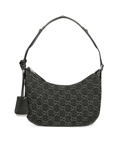 Shop Gucci Horsebit Shoulder Bag Small Thin Size In Black