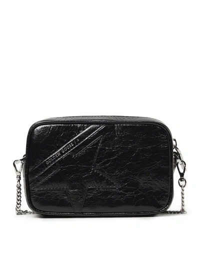 Shop Golden Goose Star  Mini Bag In Crinkled Leather In Black