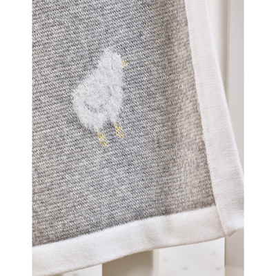 Shop The Little White Company Natural Chick Organic Cotton-blend Blanket 75cm X 100cm