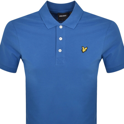 Shop Lyle & Scott Lyle And Scott Short Sleeved Polo T Shirt Blue