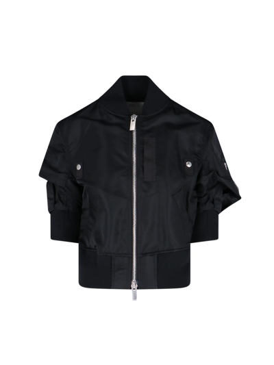 Shop Sacai 'nylon Twill Bluson' Jacket In Black  