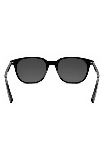 Shop Dior 'blacksuit S12i 52mm Oval Sunglasses In Shiny Black / Smoke