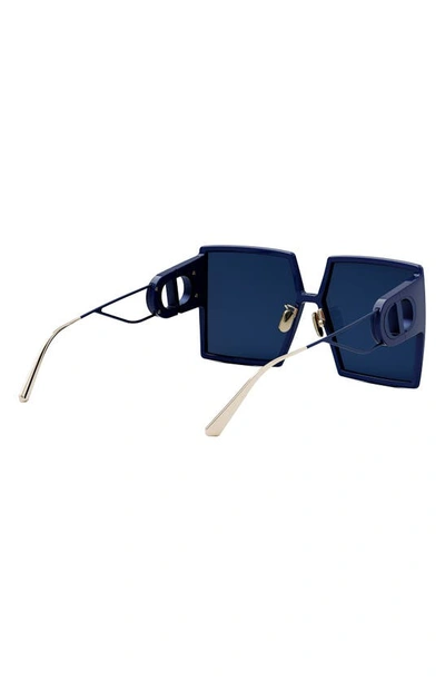 Shop Dior 30montaigne Su 58mm Geometric Sunglasses In Shiny Blue / Blue