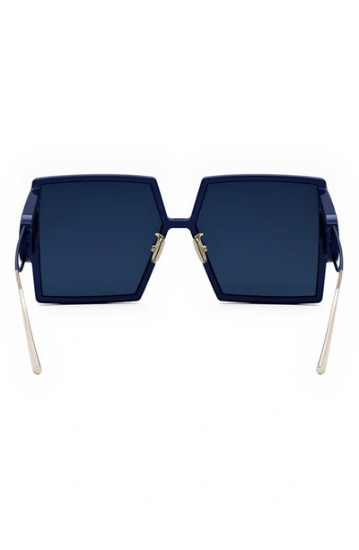 Shop Dior 30montaigne Su 58mm Geometric Sunglasses In Shiny Blue / Blue