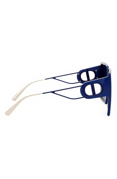 Shop Dior 30montaigne Su 58mm Geometric Sunglasses In Shiny Blue / Blue